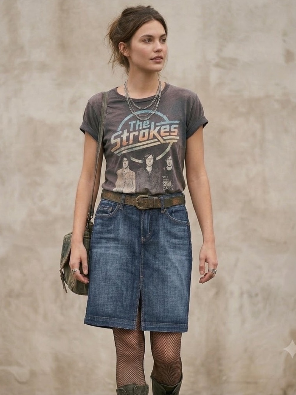Citizens of Humanity Sophia #300 Knee Length
Denim Skirt In Dark Indigo Wash